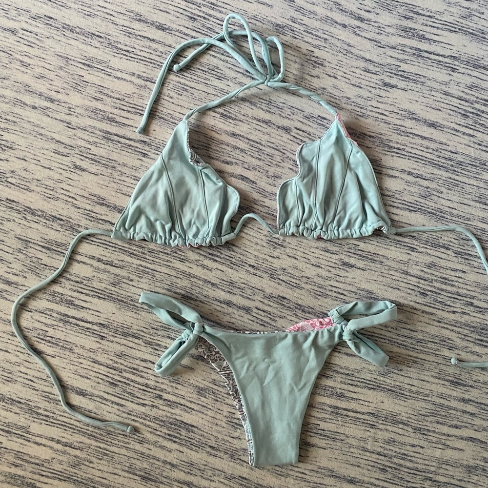 Baby Blue Triangle Bikinis